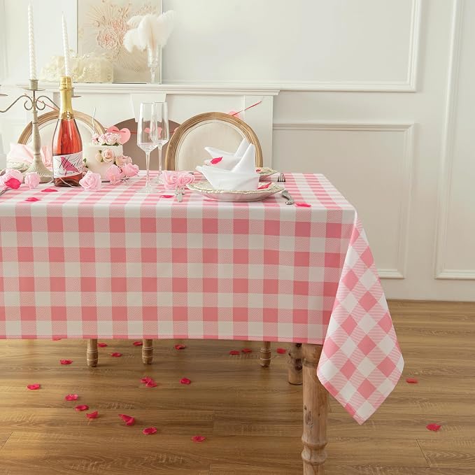 Waterproof Plaid Tablecloth Fabric - Image 7