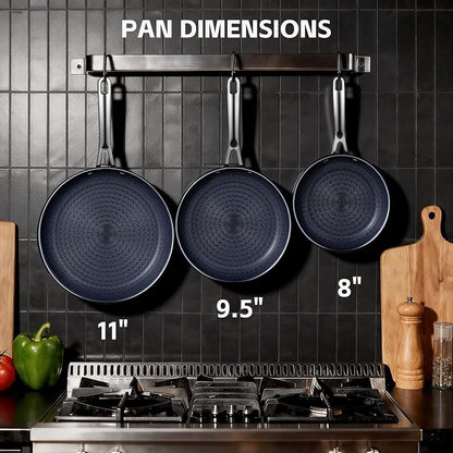 Ammeloo Hybrid Tri-Ply Stainless Steel Frying Pan Set, Non Stick Frying Pans - Image 2