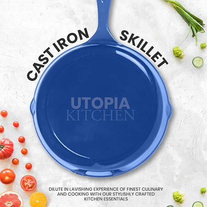 Utopia Kitchen Cast iron Skillets 3 Piece Set, Chefs Pan, Pre Seasoned Cast - Image 3