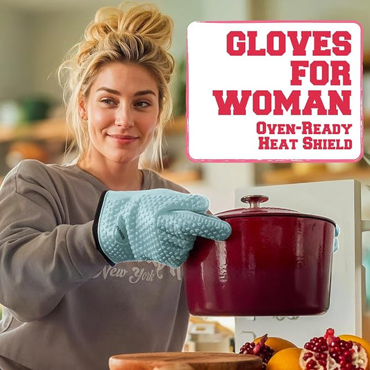 KITCHEN PERFECTION XL Silicone Smoker Oven Gloves - Image 2