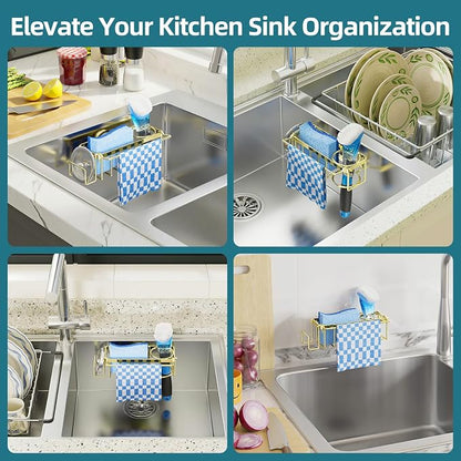 TAILI 4-in-1 Sink Caddy with Strong Suction Cup, Sponge Holder - Image 7