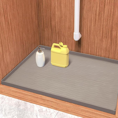URMONA Waterproof Silicone Under Sink Mat 28'' x 19'' Shelf Liner by URMONA