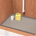 URMONA Waterproof Silicone Under Sink Mat 37'' x 22'' Shelf Liner for Kitchen and Bathroom, Cabinet and Counter Protector, Storage and Organizers, Litter Mat, Pet Cat Puppy Essentials(Beige)