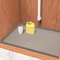 URMONA Waterproof Silicone Under Sink Mat 34'' x 19'' Shelf Liner for Kitchen and Bathroom, Cabinet and Counter Protector, Storage and Organizers, Litter Mat, Pet Cat Puppy Essentials(Beige)