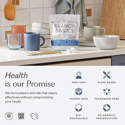 Branch Basics Dishwasher Tablets – 40 Ct, 3 Pack | Plastic-Free, Fragrance-Free - Image 7