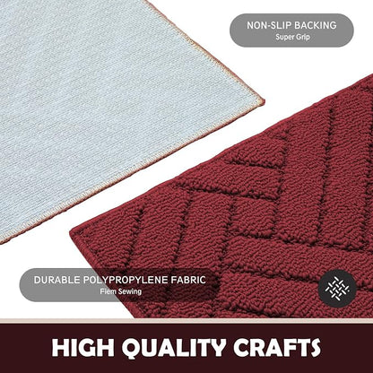 Door Mat Indoor Doormat, Entryway Rug Door Mats Non-Slip Rubber Backing - Image 5