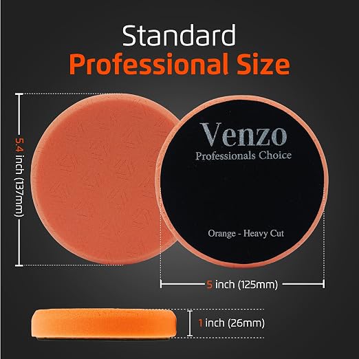 Venzo 5 Inch Buffing Polishing Pads, Buffing Polishing Kit, Polishing & Waxing - Image 3