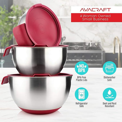 AVACRAFT 18/10 Stainless Steel Mixing Bowls - Image 6