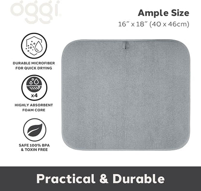 OGGI Absorbent, Reversible Microfiber Dish Drying Mat - Image 2