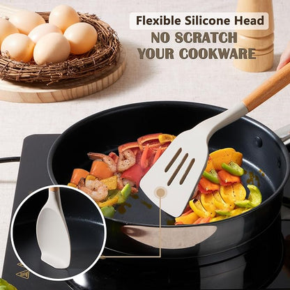 E-far Silicone Cooking Utensils Set, 5-Piece Kitchen Utensils Set - Image 4