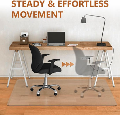 Office Chair Mat for Hardwood Floor- 35" x 35" Clear Desk Computer Chair Mat - Image 5
