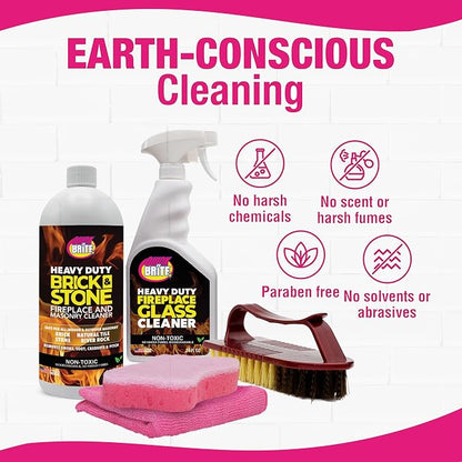 Quick N Brite Fireplace Cleaning Kit – Includes 24 oz Fireplace Glass Cleaner - Image 6