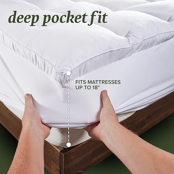 Beckham Hotel Collection King Size Mattress Pad & Protector Hybrid - Image 3