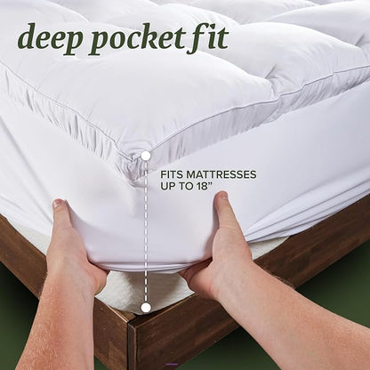 Beckham Hotel Collection King Size Mattress Pad & Protector Hybrid - Image 3