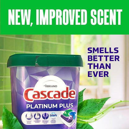 Cascade Platinum Plus Dishwasher Pods, Dishwasher Detergent, Dish Detergent Soap - Image 7