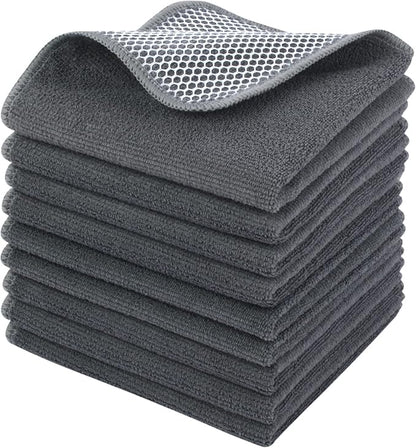KinHwa Kitchen Washcloths for Dishes Absorbent Microfiber Dish Cloths Quick Dry by KinHwa