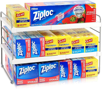 JUPELI Foil and Plastic Wrap Organizer, Expandable Kitchen Pantry Storage by JUPELI