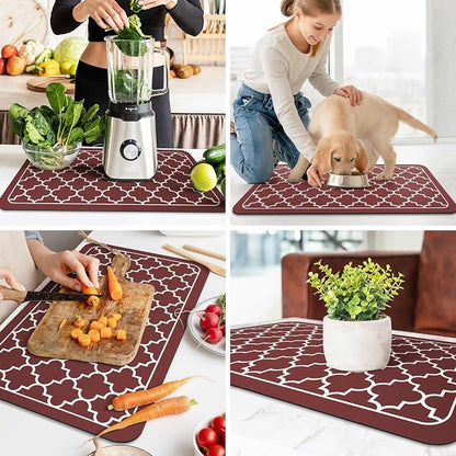 WISELIFE Dish Drying Mat Super Absorbent Drying Mat Large Dish Drying Mats - Image 6