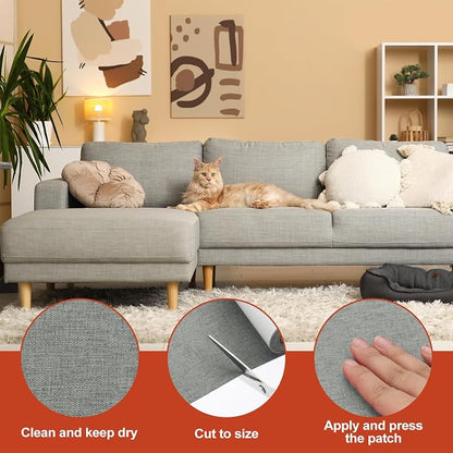 PATIKIL 70x4.4 Inch Linen Repair Tape, Repair Fabric Patch Self Adhesive Couch - Image 3