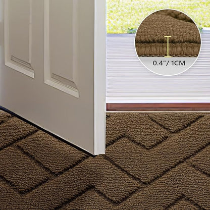 hicorfe Indoor Door Mat, Non Slip Door Mats, Absorbent Resist Dirt Entrance - Image 4