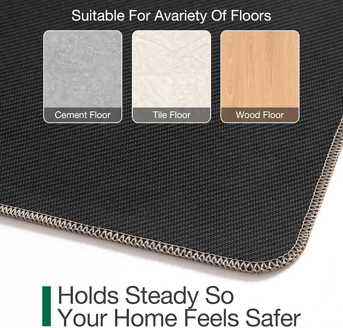 LUMI Ultra Thin Door Mat for Entryway, Low Profile Non Slip Rubber Backing - Image 9