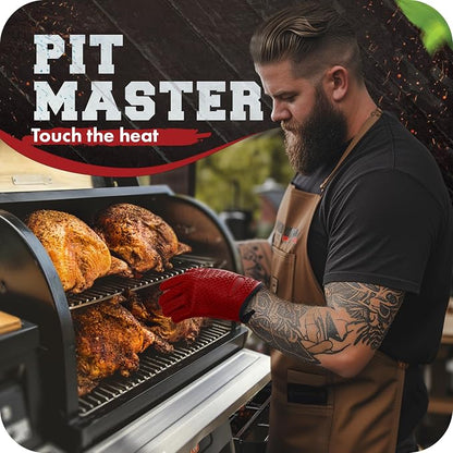KITCHEN PERFECTION S Silicone Smoker Oven Gloves -Extreme Heat Resistant BBQ - Image 3