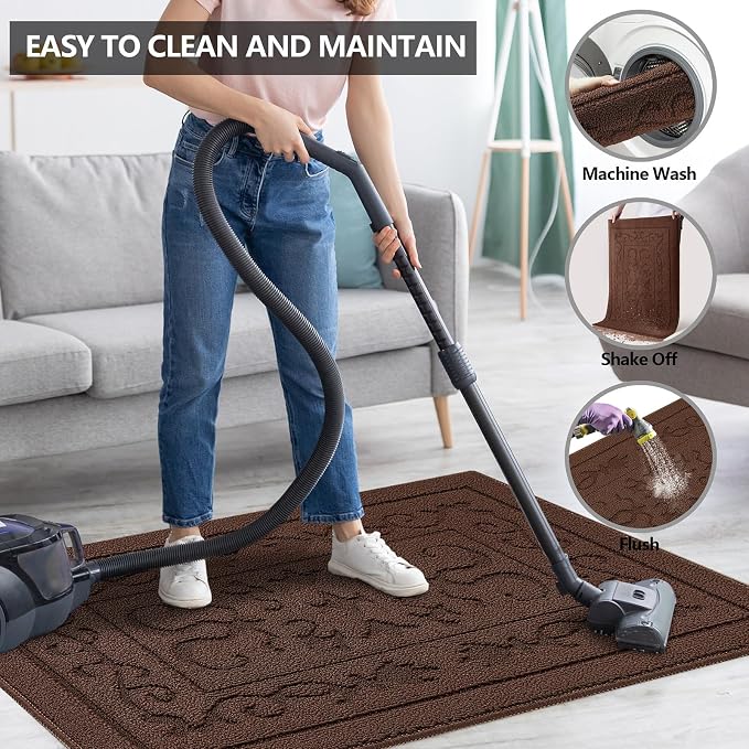 FONEYI Indoor Door Mat 36" x 59", Dirt Trapper Door Mats Non-Slip Entryway Rugs - Image 5
