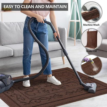 FONEYI Indoor Door Mat 36" x 59", Dirt Trapper Door Mats Non-Slip Entryway Rugs - Image 5