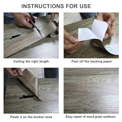 BOMEI PACK Wood Grain Repair Tape, Self Adhesive Repair Patch - Image 4