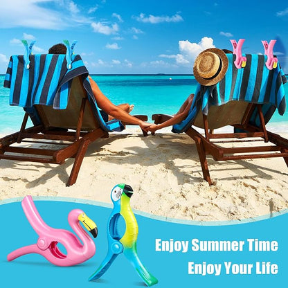 4 Pieces Beach Towel Clip Jumbo Size Chair Clips Towel Holder Clothes Pegs - Image 5