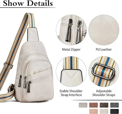 Sling Bag Crossbody Bags for Women Small Cross Body Bag Fanny Packs Chest Sling Purse for Daily Travel Leisure Sport