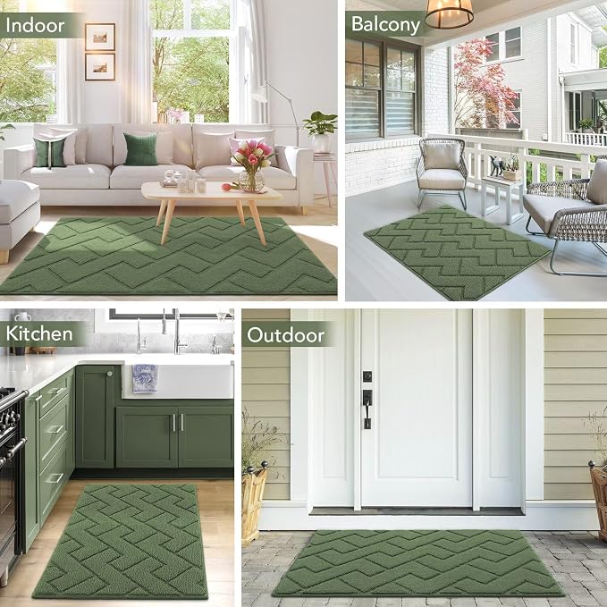 hicorfe Indoor Doormat, Front Back Door Mat TPR Backing Non Slip Mats 20"x31.5" - Image 2