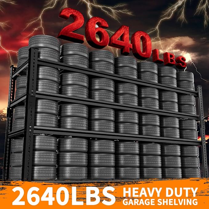Storage Shelves Heavy Duty 4 PCS, 4-tier Adjustable Metal Industrial Utility - Image 4