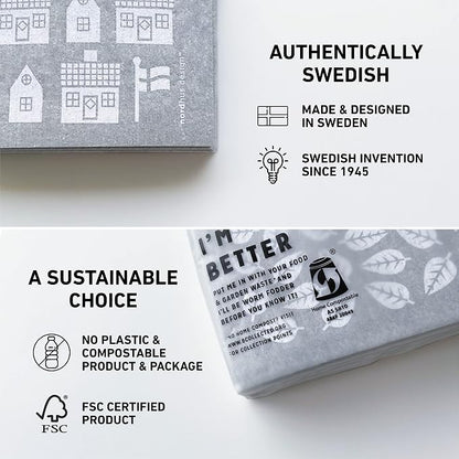 Nordhus Design Swedish Dishcloths, 10 Grey Cloths, Made in Sweden - Image 7
