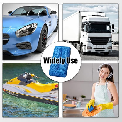 Two Sided Bug and Tar Sponge Microfiber Bug Scrubber Car Sponge - Image 6