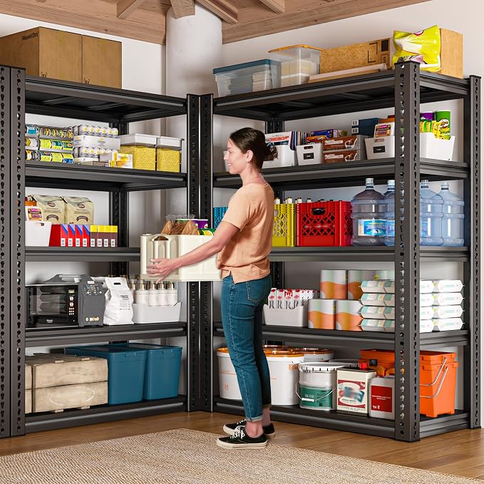 REIBII Garage Shelving Load 2000 LBS, Adjustable 5-Tier Storage Shelves - Image 2