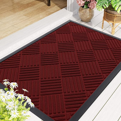 Smiry Front Door Mat Outside Entrance, Heavy Duty Outdoor Indoor Mat, Natural - Image 8