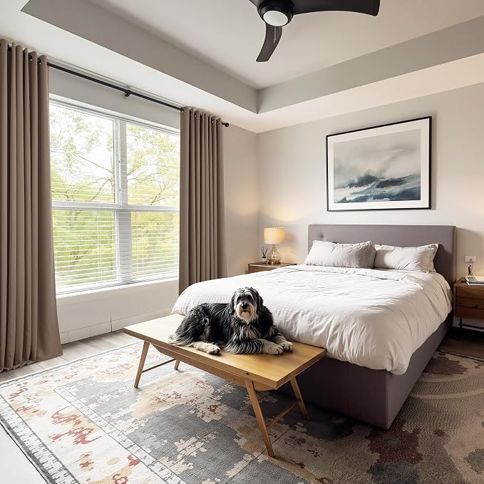 PONY DANCE Black Out Curtains for Bedroom 54 inch Length 2 Panels Set, Thermal - Image 6