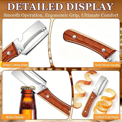 2 Pack 2 in 1 Multifunctional Vegetable Peeler, Sharp Stainless Steel Blade - Image 7