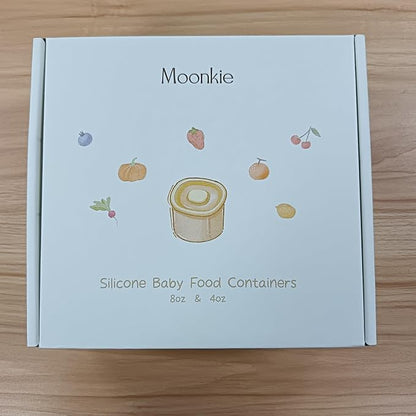 Moonkie Silicone Baby Food Containers | 8oz/4 oz Baby Food Storage Jars - Image 11
