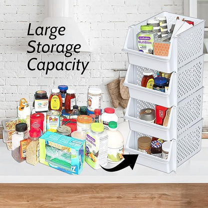 Skywin TidyFriend Plastic Stackable Storage Bins - Image 2