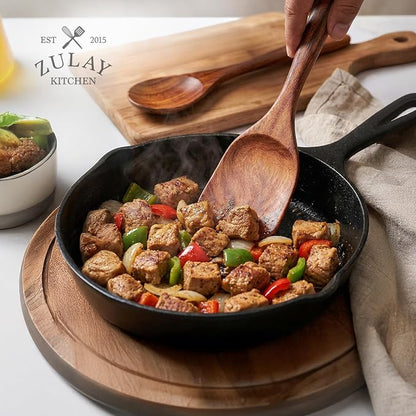 Zulay Kitchen 12-Piece Teak Wooden Utensils - Image 9