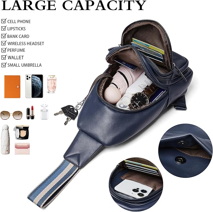 Sling Bag Crossbody Bags for Women Small Cross Body Bag Fanny Packs Chest Sling Purse for Daily Travel Leisure Sport