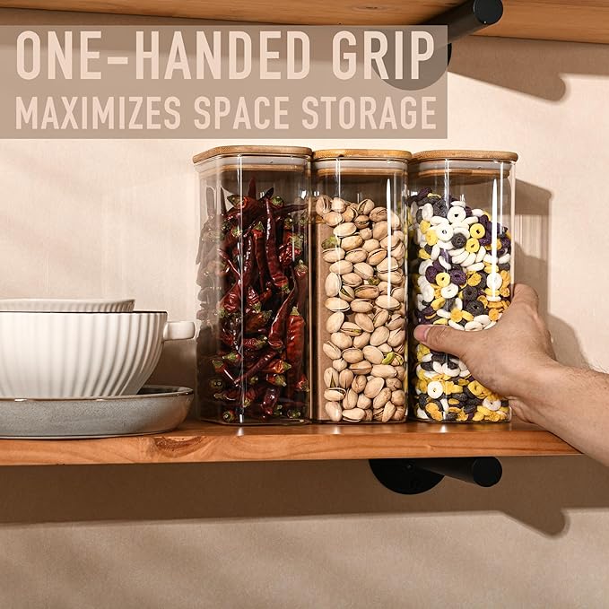 56oz Rectangle Airtight Glass Storage Containers - Image 3