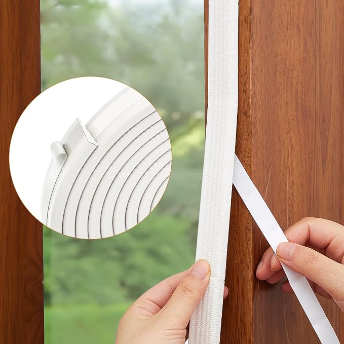 QDiShi 118" Wedge-Shape Weather Stripping Door Seal Weatherproof Foam Seals - Image 7