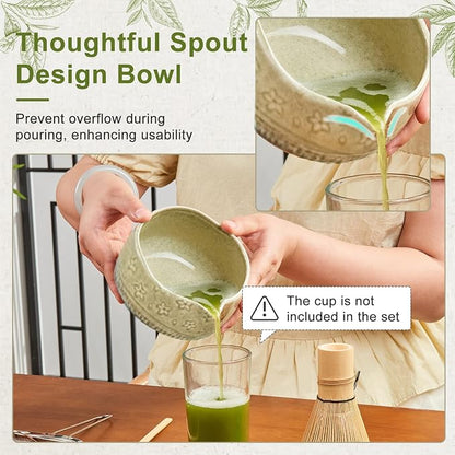 5Pcs Matcha Whisk Set, 18OZ Bowl - Image 3