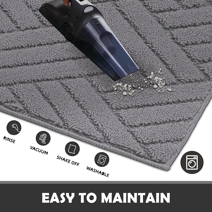 Door Mat Indoor Doormat, Entryway Rug Door Mats Non-Slip Rubber Backing - Image 6