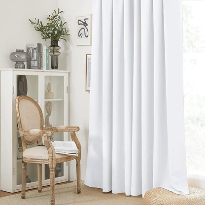 RYB HOME Curtains for Bedroom 72 inches Long, W 34 x L 72, Pure White, 2 Panels - Image 5