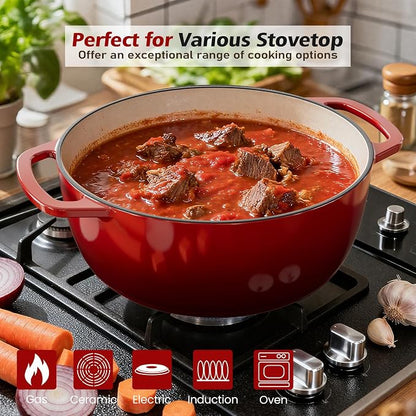 Umite Chef 6QT Enameled Cast Iron Dutch Oven - Image 2