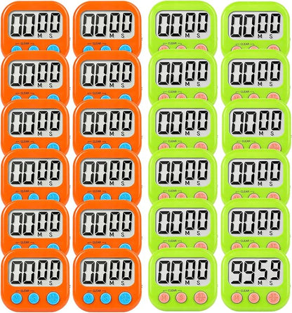 24 Pack Digital Kitchen Timer Small Classroom Timers by VOULOIR